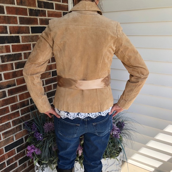 Tan Suede Jacket Sz Small - Picture 10 of 10